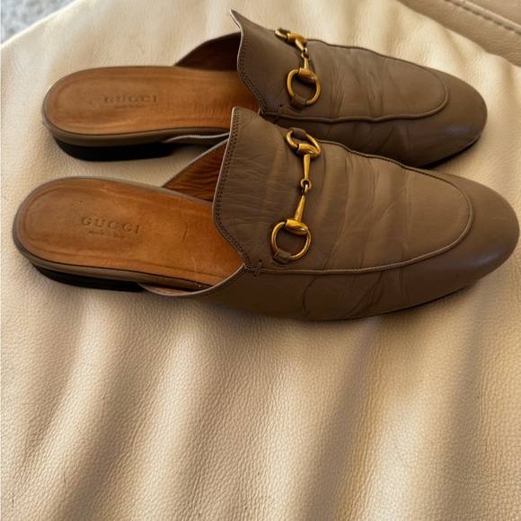 Women’s Princetown horsebit Leather mule in taupe leather - Picture 2 of 9